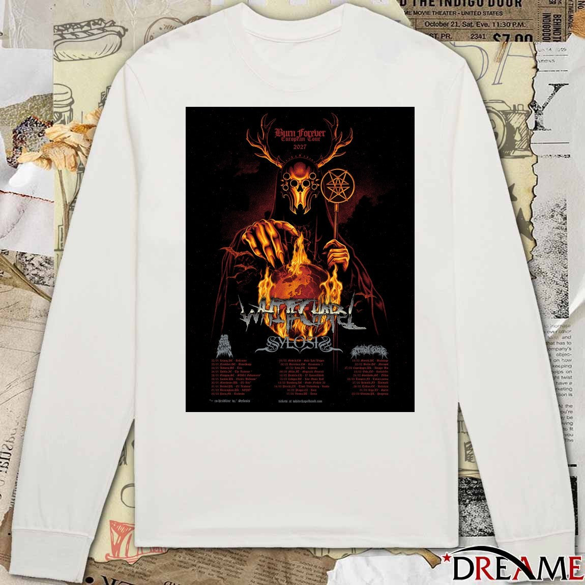 Burn Forever European Tour 2027 Whitechapel Sylosis on UK dates Poster t-shirt
