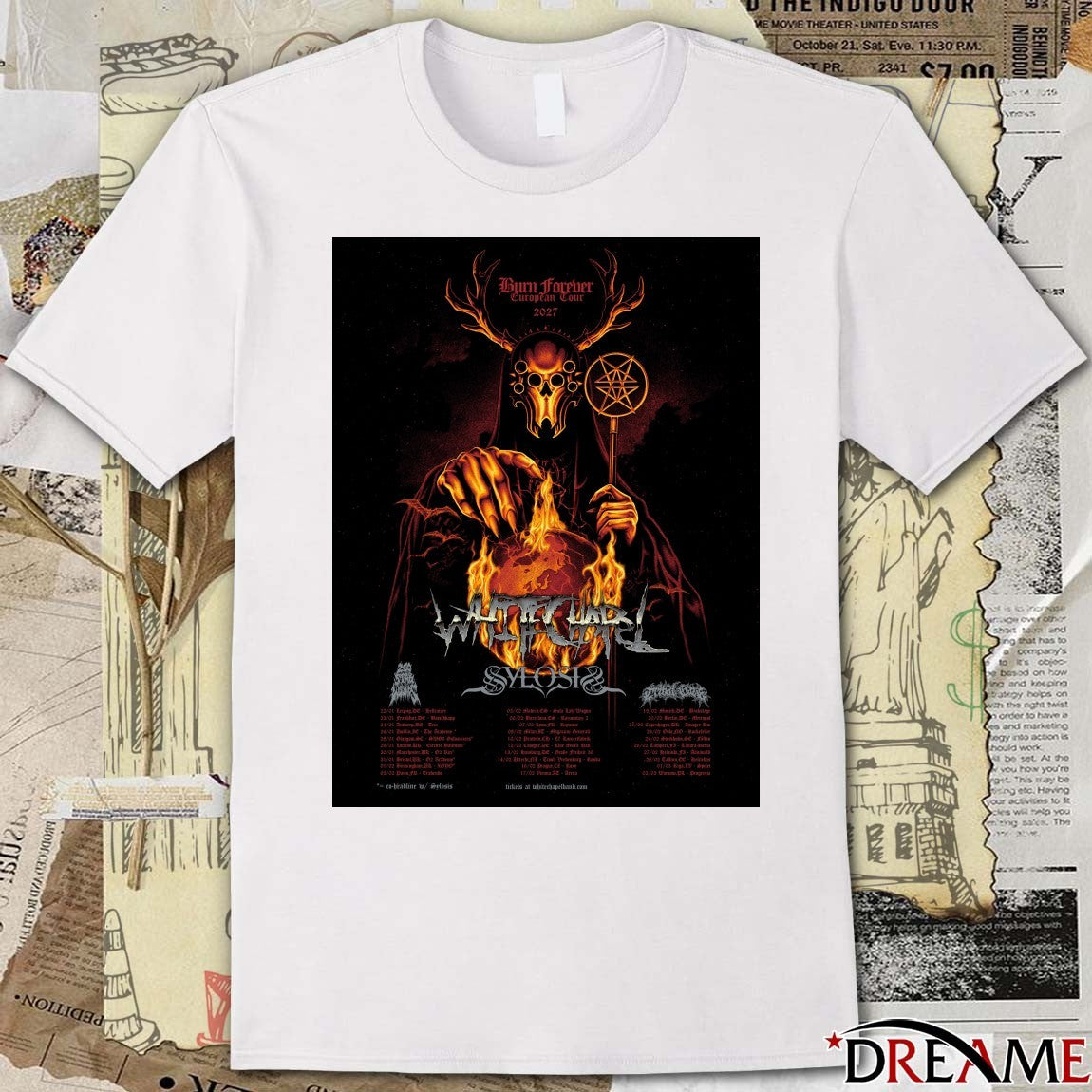 Burn Forever European Tour 2027 Whitechapel Sylosis on UK dates Poster t-shirt