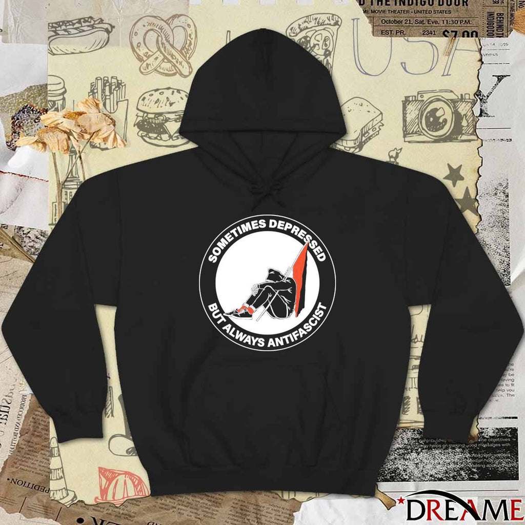 But Always Antifascist Lagartices Sometimes Depressed t-shirt