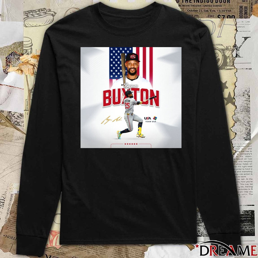 Byron Buxton Team USA World Baseball Classic Signature Poster t-shirt
