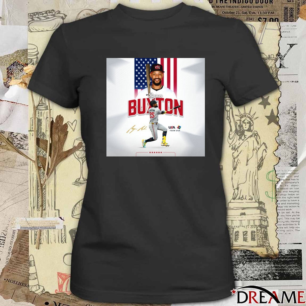 Byron Buxton Team USA World Baseball Classic Signature Poster t-shirt