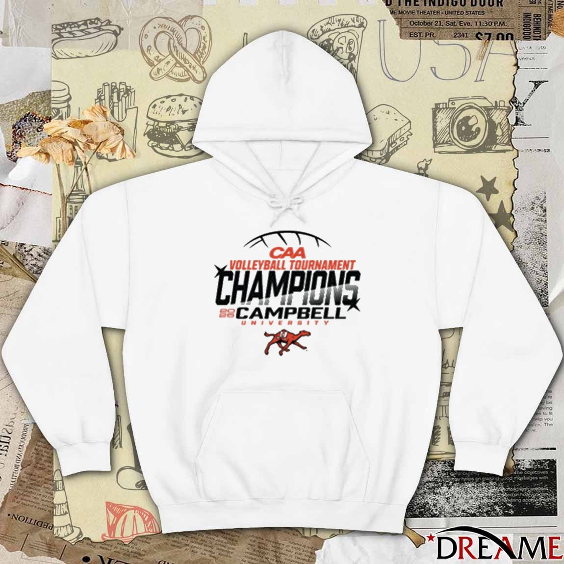 CAA Volleyball Tournament 2025 Campbell University Logo t-shirt