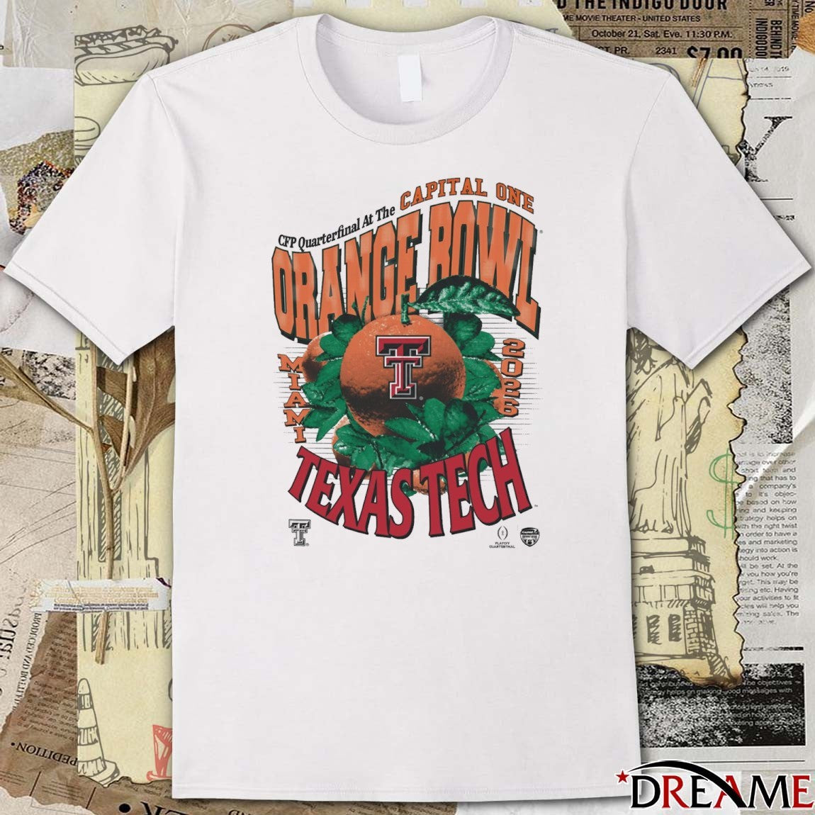 CFP Quarterfinal At The Capital One Orange Bowl Texas Tech Red Raiders Miami 2025 t-shirt
