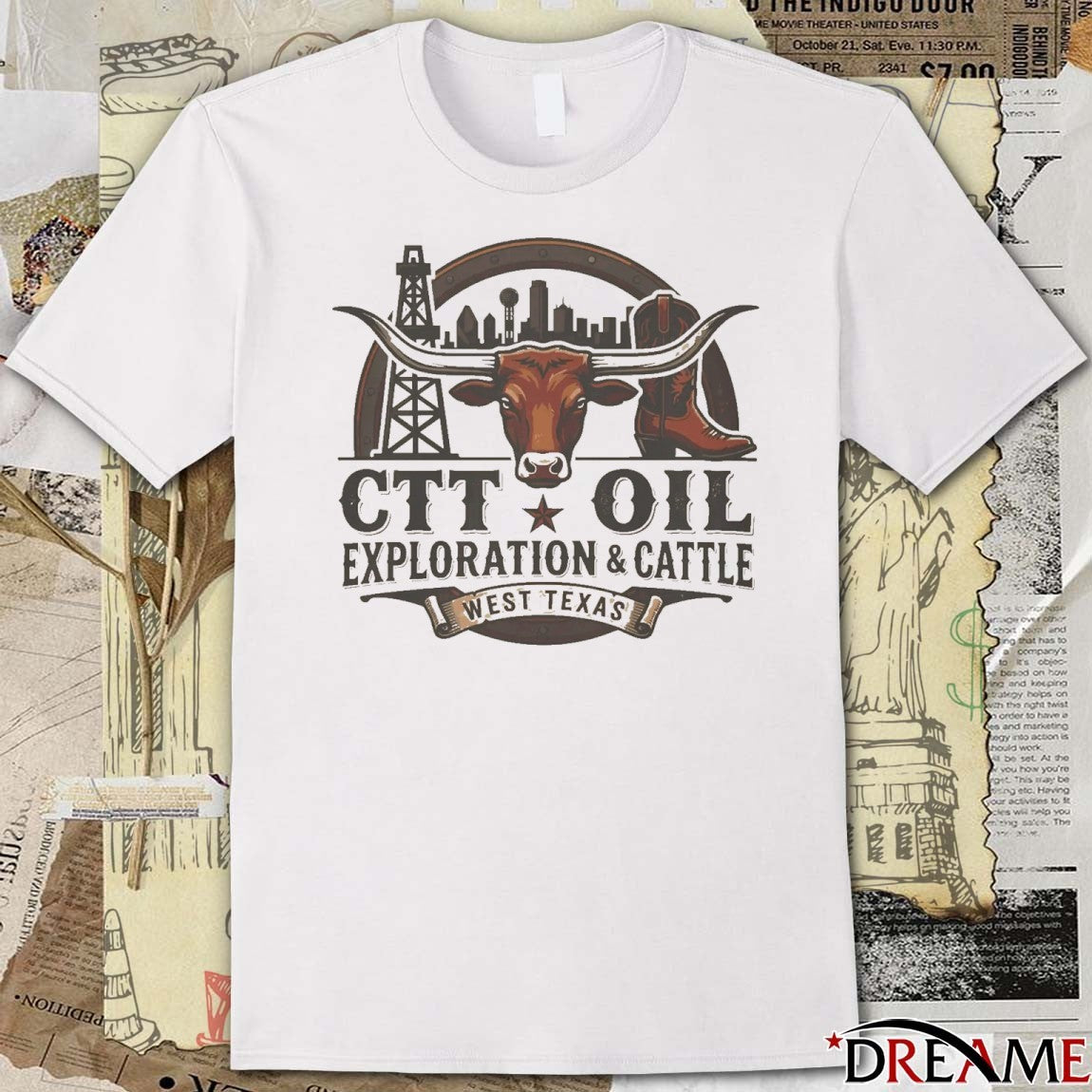 CTT Oil Exploration and Cattle West Texas t-shirt