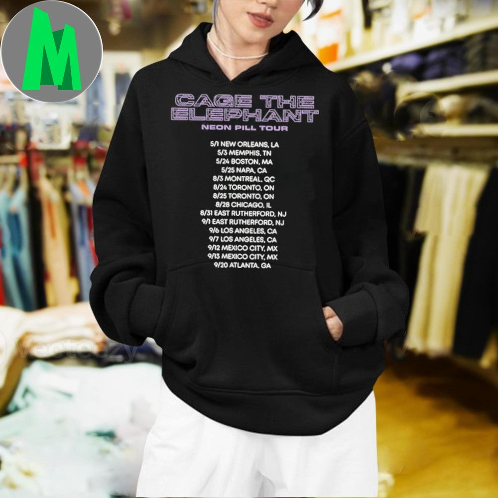 Cage The Elephant Neon Pill Tour 2025 Shirt