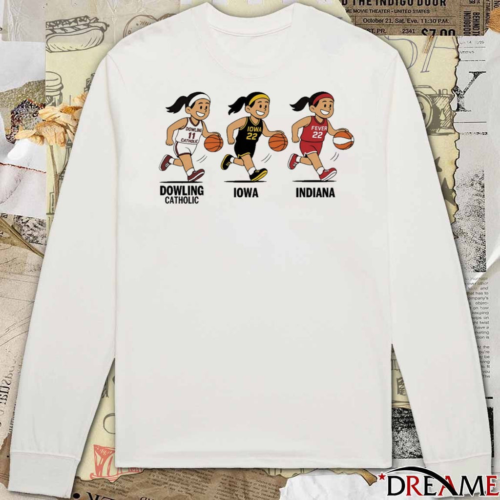 Caitlin Clark Evolution Dowling Catholic Iowa Indiana t-shirt
