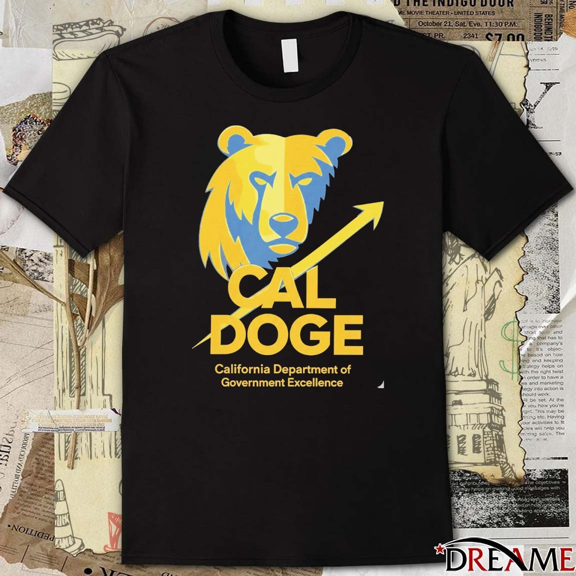 Cal Doge California Department of Government Efficiency t-shirt