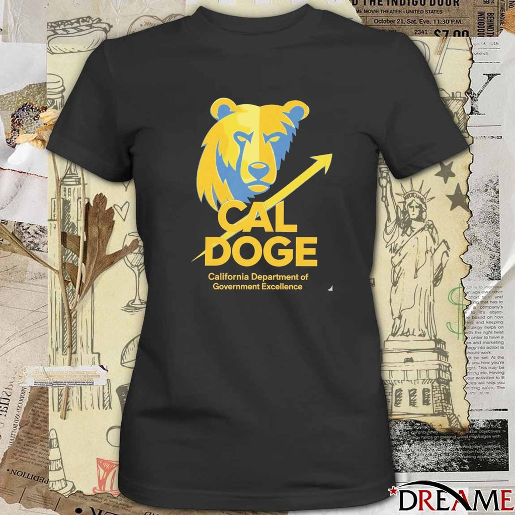 Cal Doge California Department of Government Efficiency t-shirt