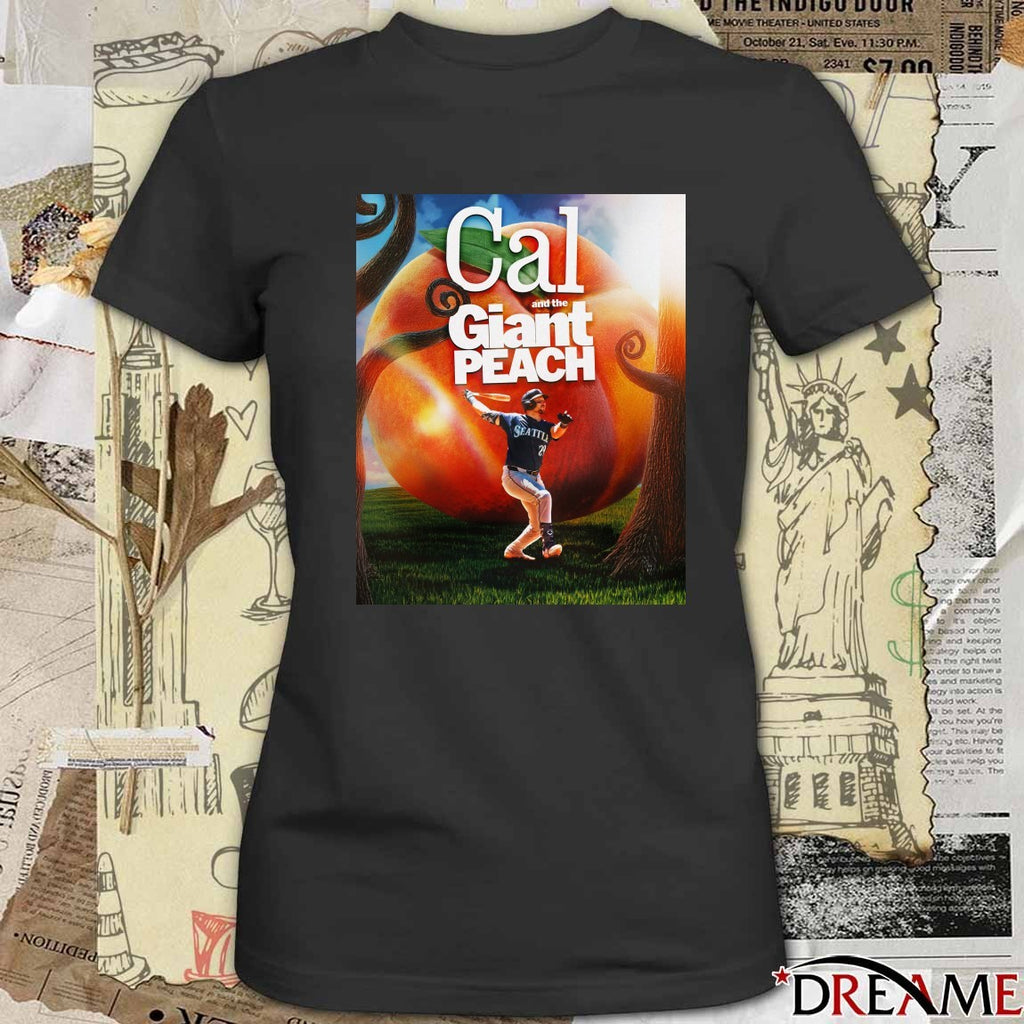 Cal Raleigh And The Giant Peach Seattle Mariners MLB Poster t-shirt
