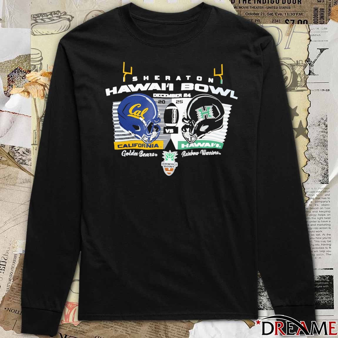 California Golden Bears vs. Hawai’i Rainbow Warriors 2025 Sheraton Hawai’i Bowl December 24 Helmets t-shirt