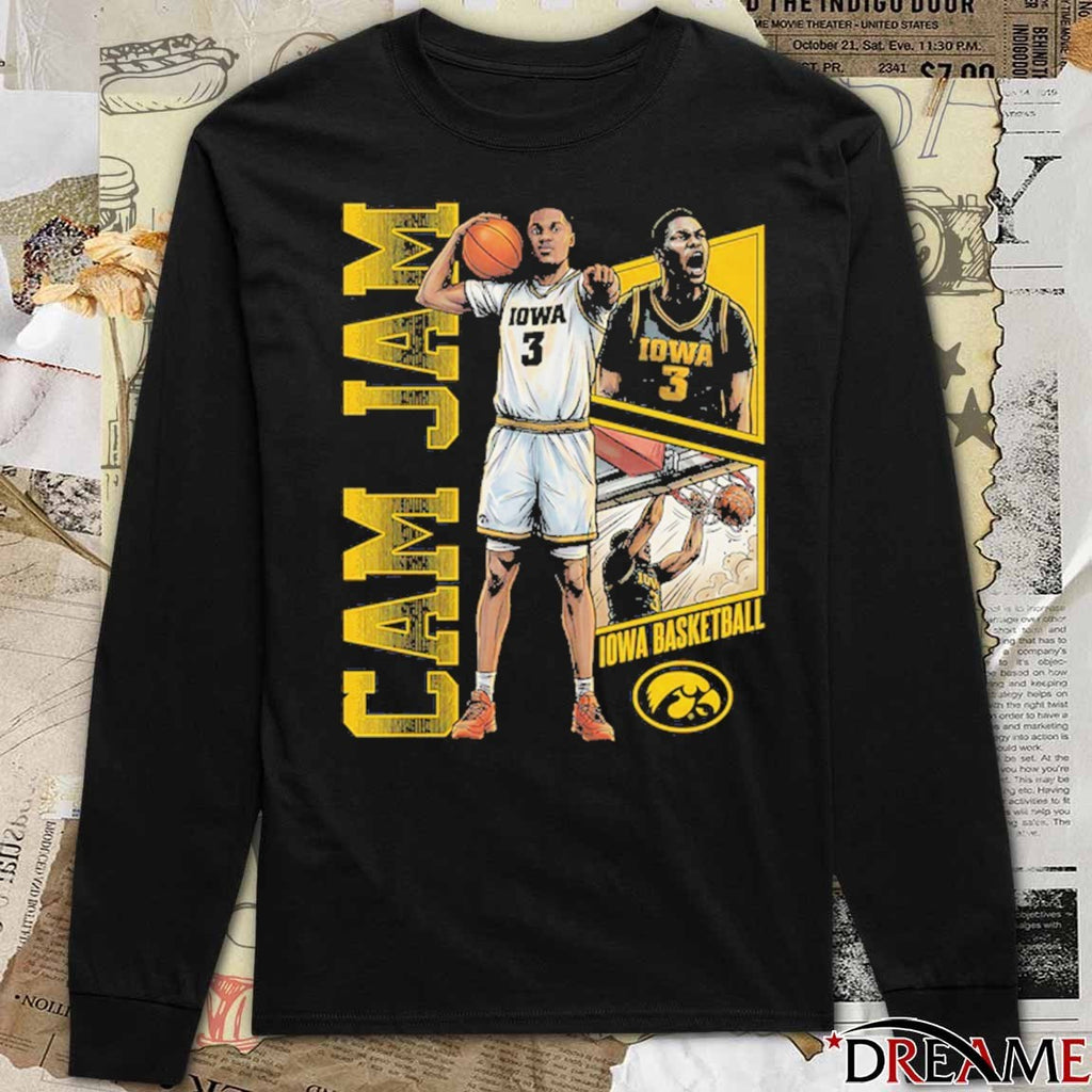 Cam Manyawu Iowa Hawkeyes Men’s Basketball Cam Jam 90s Retro t-shirt