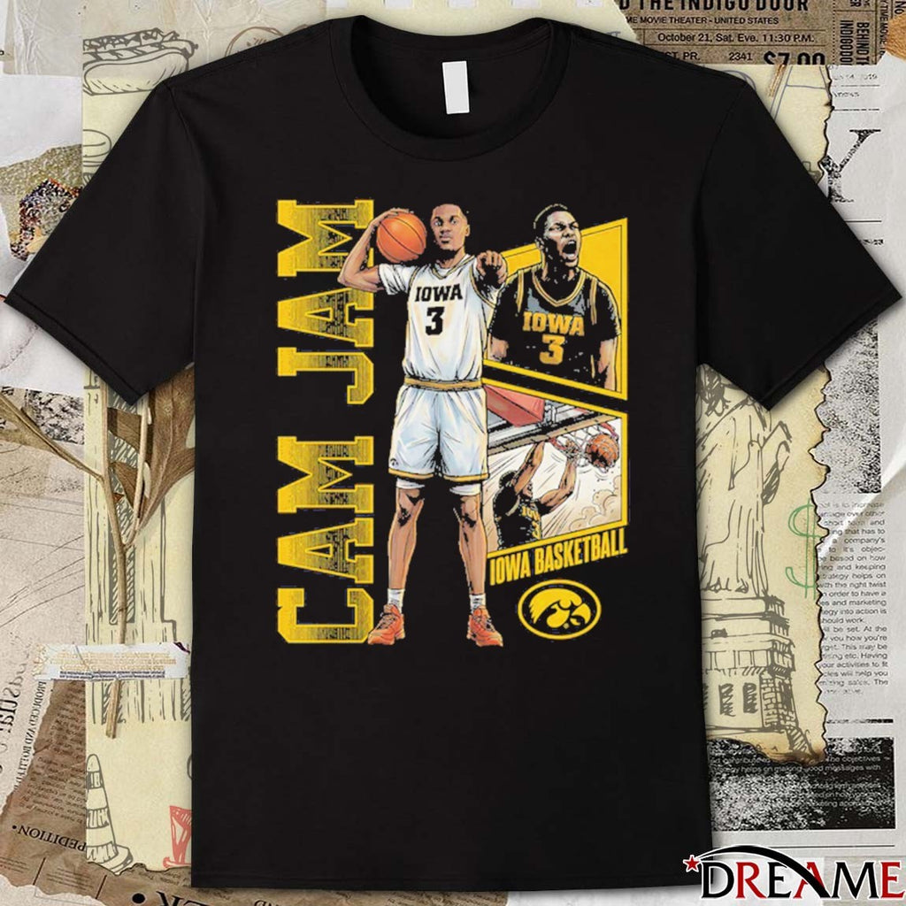 Cam Manyawu Iowa Hawkeyes Men’s Basketball Cam Jam 90s Retro t-shirt