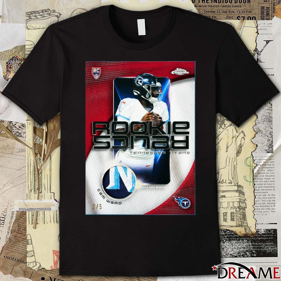 Cam Ward Rookie Relics Tennessee Titans Topps Poster t-shirt
