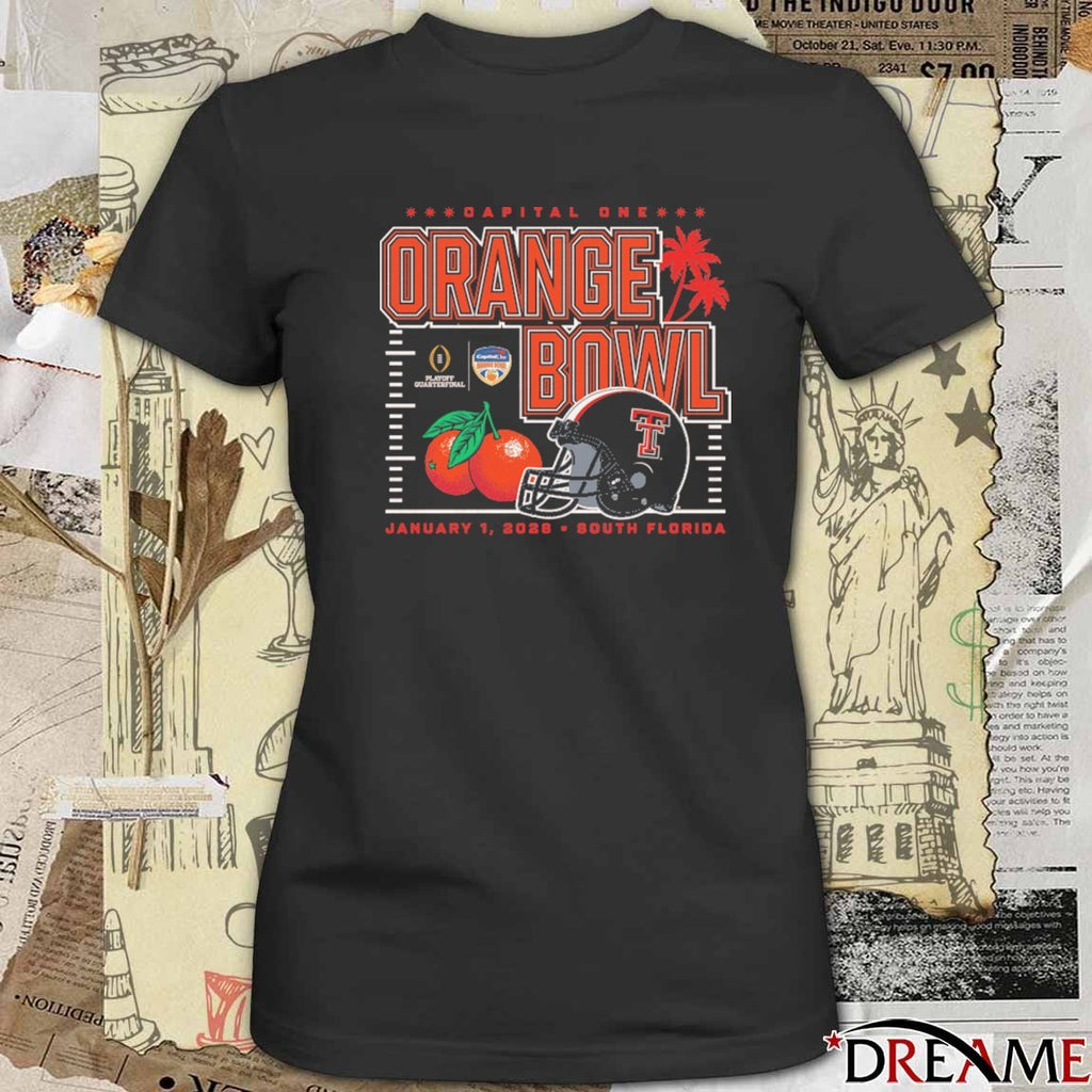 Capital One Orange Bowl Texas Tech Red Raiders Jan 1 2026 South FL Helmet t-shirt