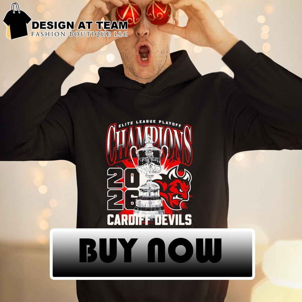 Cardiff Devils 2026 Elite League Playoff Champions Trophy shirt