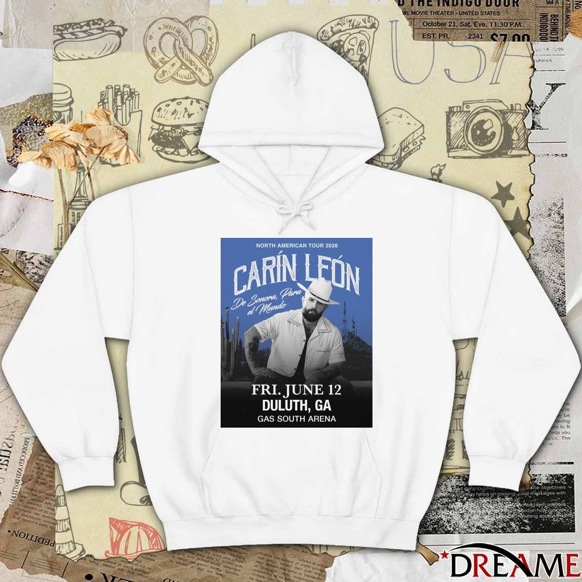 Carin Leon Poster New Tour Fri. June 12 Duluth, Ga Gas South Arena t-shirt