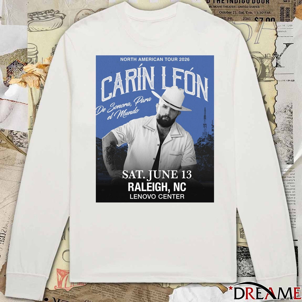Carin Leon Poster New Tour Sat. June 13 Raleigh, Nc Lenovo Center t-shirt