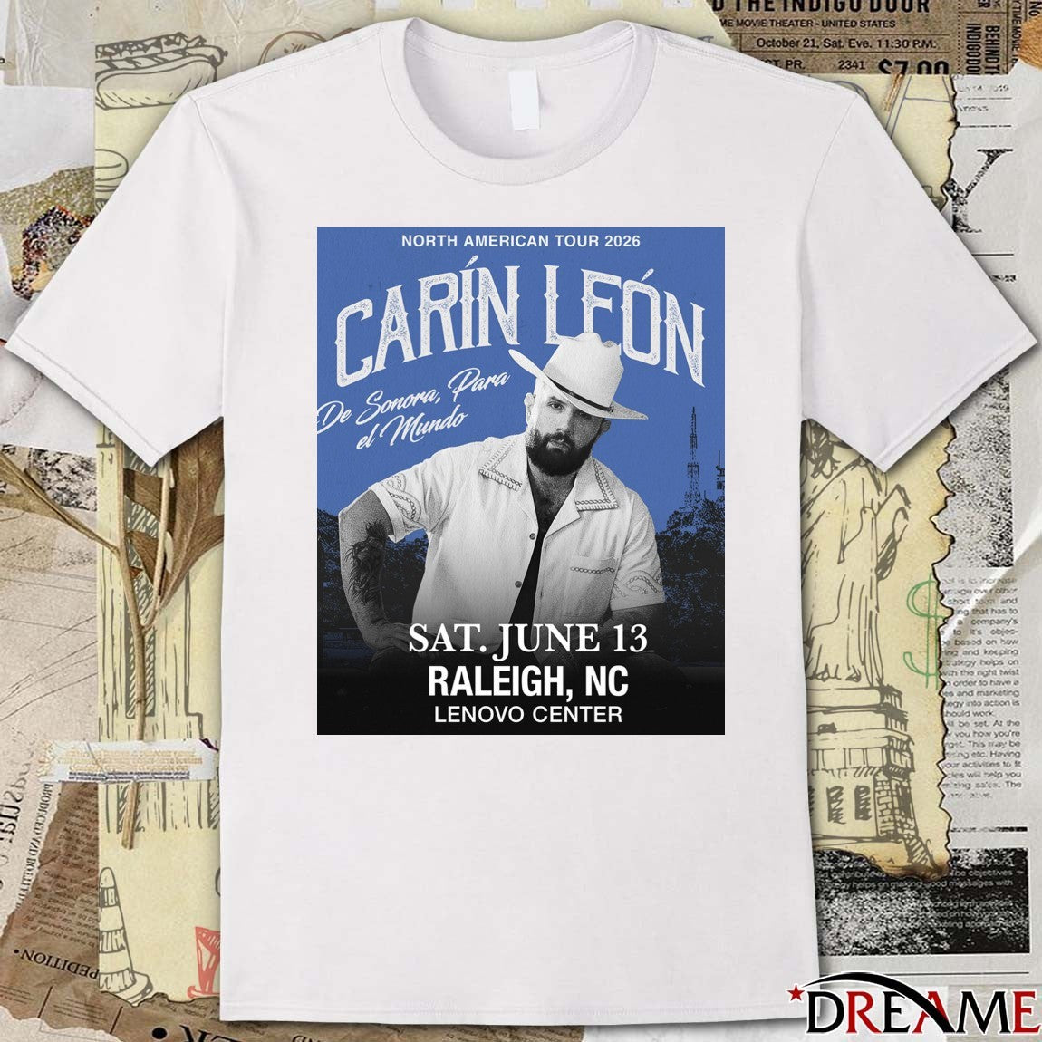 Carin Leon Poster New Tour Sat. June 13 Raleigh, Nc Lenovo Center t-shirt