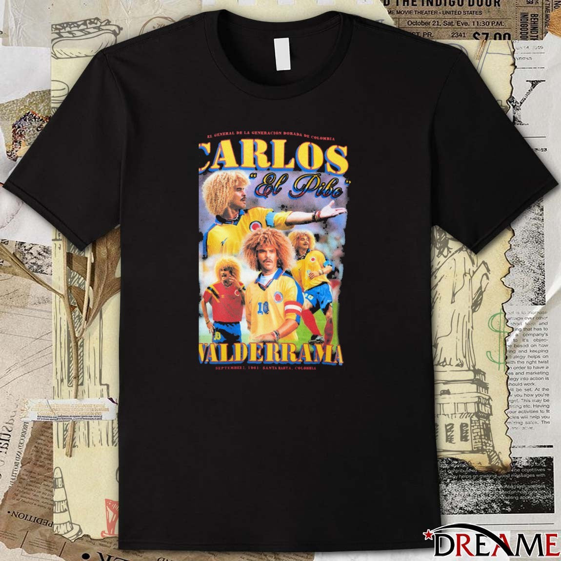 Carlos Valderrama El Pibe September 2 1961 Santa Marta Colombia New t-shirt