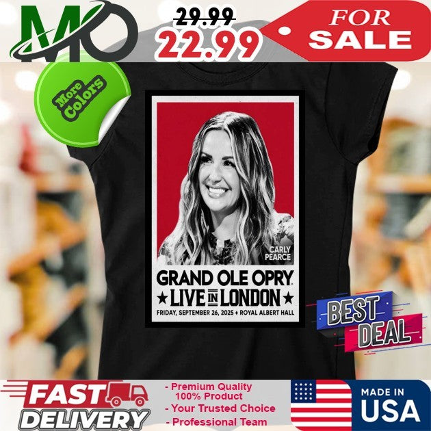 Carly Pearce Sep 26 2025 Royal Albert Hall London Tour Poster Shirt