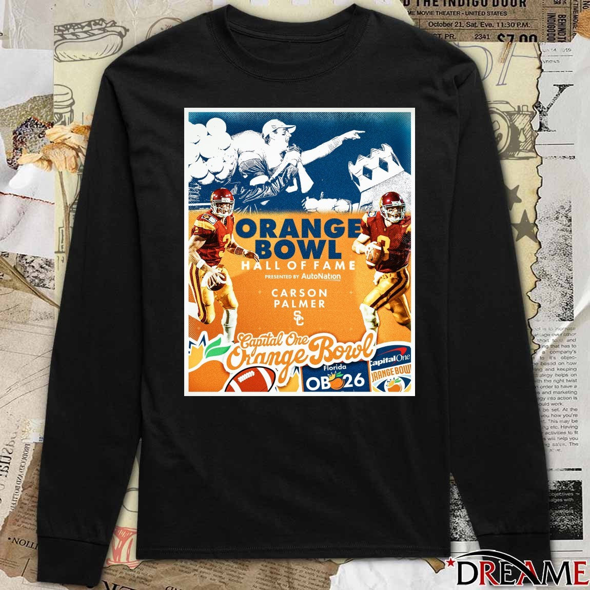 Carson Palmer 2025 Orange Bowl Hall of Fame Poster t-shirt