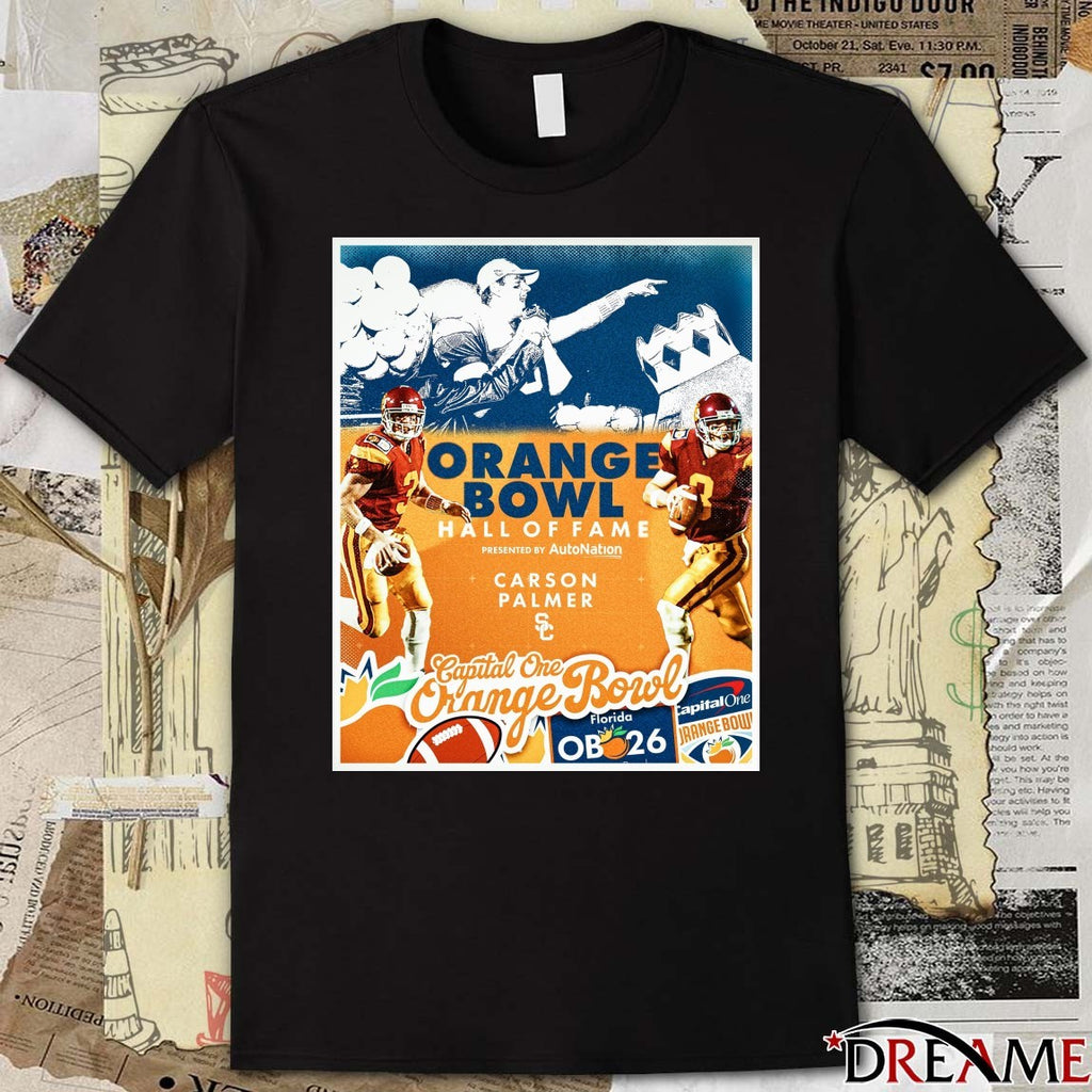 Carson Palmer 2025 Orange Bowl Hall of Fame Poster t-shirt