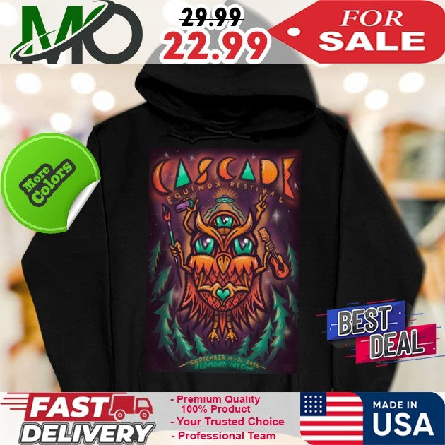 Cascade Equinox Festival 2025 Redmond OR Music & Arts Poster T-Shirt (September 19-21, Deschutes County Fairgrounds)
