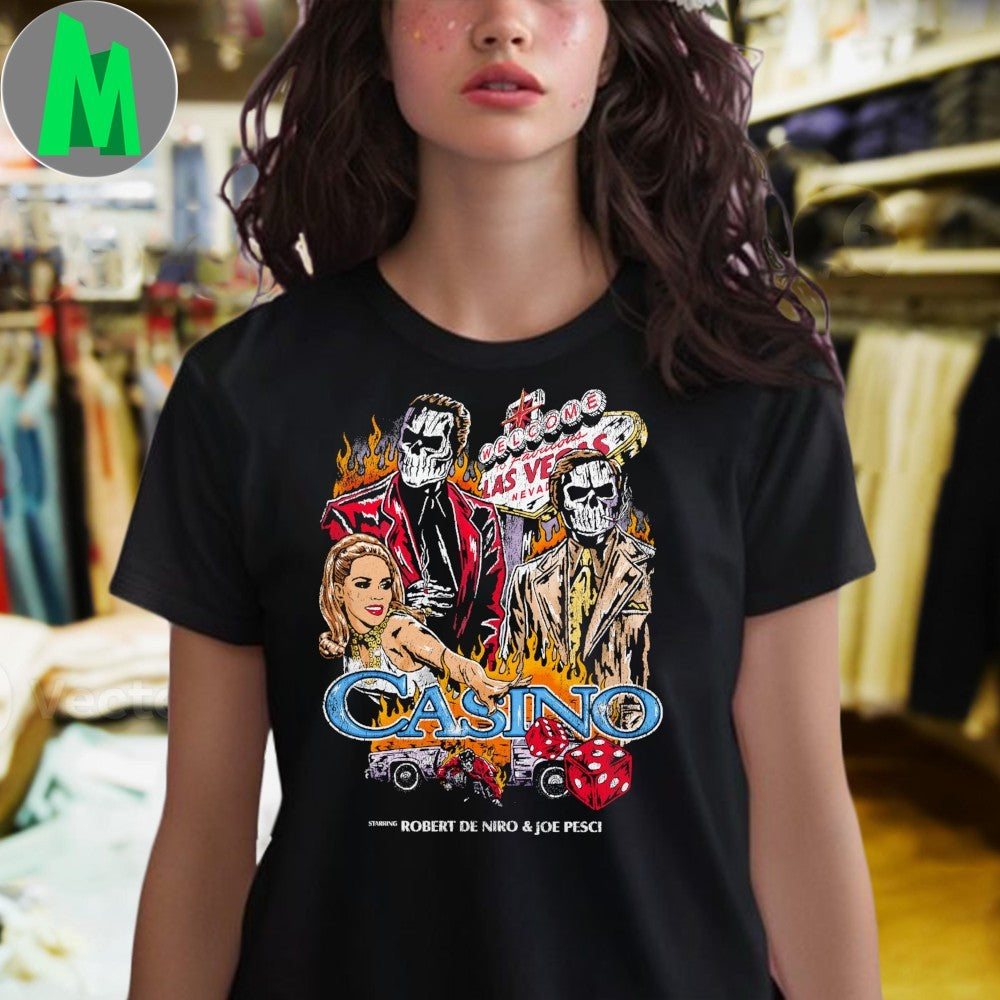Casino Movie Poster Graphic Robert De Niro Joe Pesci Film Shirt