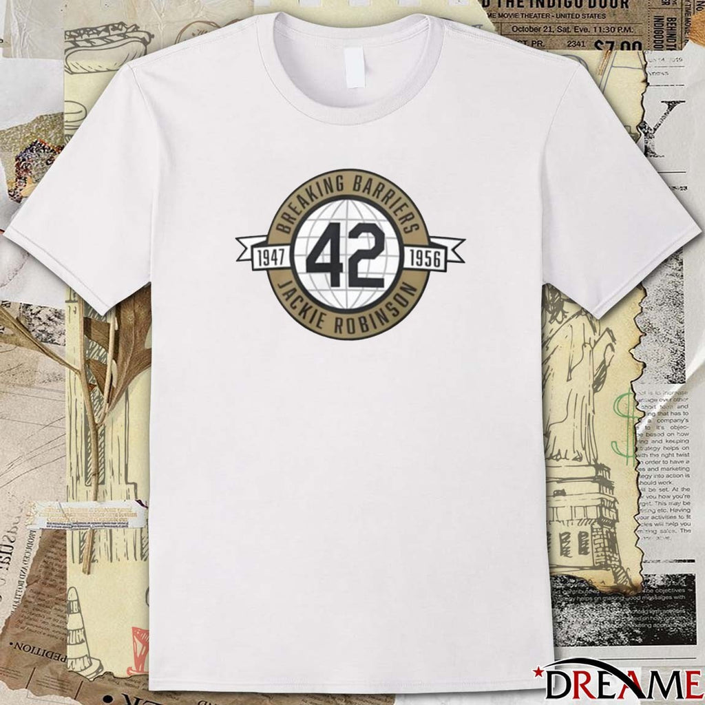 Celebrates Breaking Barriers No 42 Jackie Robinson 1947 1956 Jackie Robinson Day t-shirt
