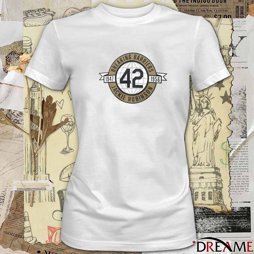 Celebrates Breaking Barriers No 42 Jackie Robinson 1947 1956 Jackie Robinson Day t-shirt