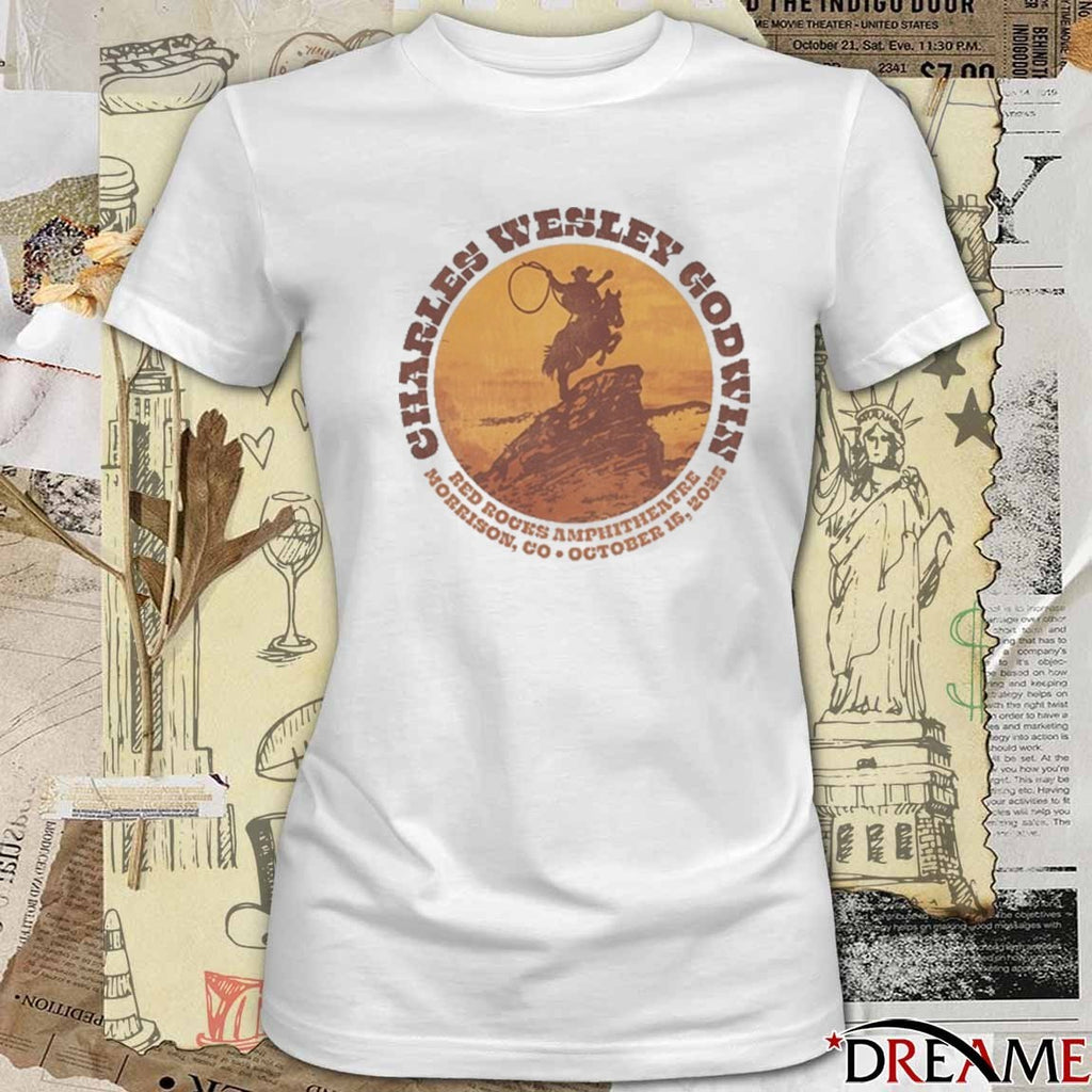 Charles Wesley Godwin October 15 2025 Red Rocks In Morrison CO t-shirt