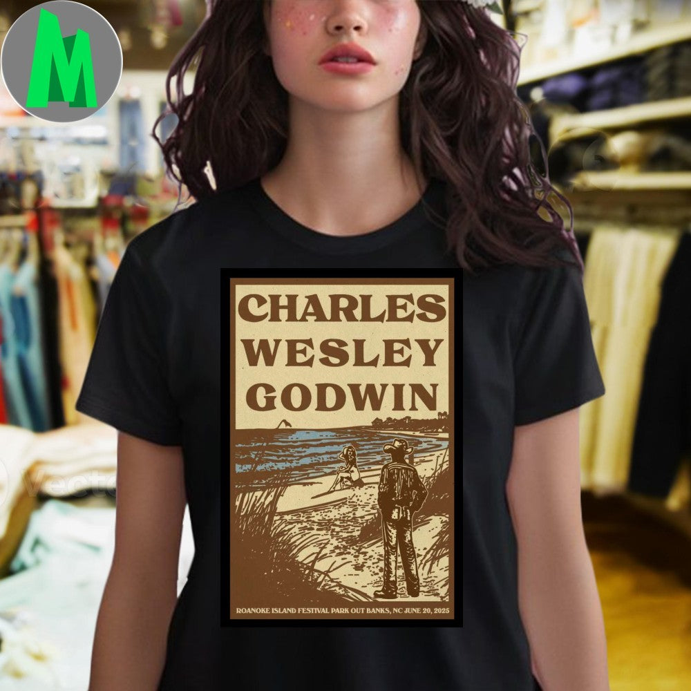 Charles Wesley Godwin Roanoke Island Outer Banks NC June 20, 2025 Concert Poster Graphic T-Shirt
