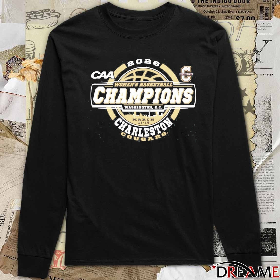Charleston Cougars 2026 CAA Women’s Basketball Tournament Champions t-shirt