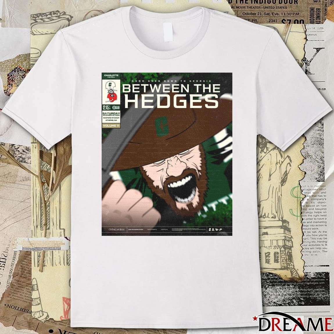 Charlotte 49ers Vs Georgia Bulldogs November 22, 2025 Sanford Stadium in Athens, Georgia Poster t-shirt