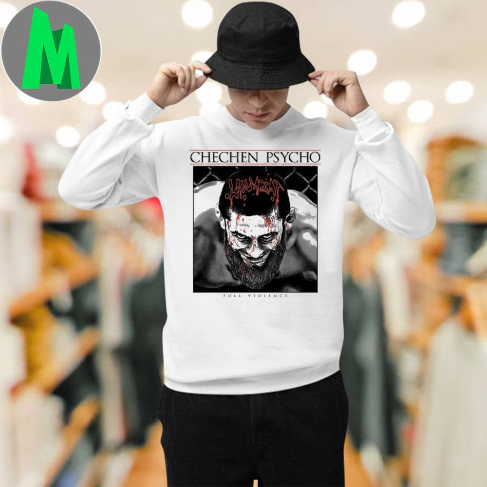 Chechen Psycho Full Violence MMA Fighter Graphic T-Shirt – Combat Sports Fan Apparel