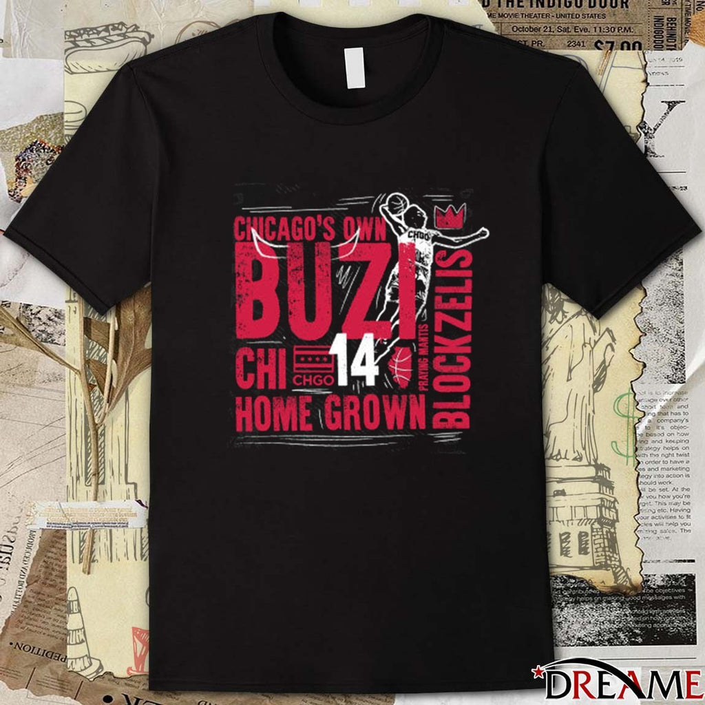 Chicago Bulls Homegrown Basketball Chicago’s Own Buzi Homegrown Block Zelis t-shirt