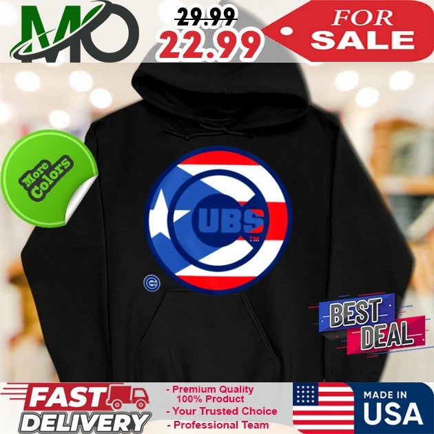 Chicago Cubs New Era Royal Puerto Rican Flag Logo New 2025 T-Shirt