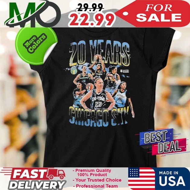 Chicago Sky WNBA 20 Years Celebration Basketball Fan Shirt