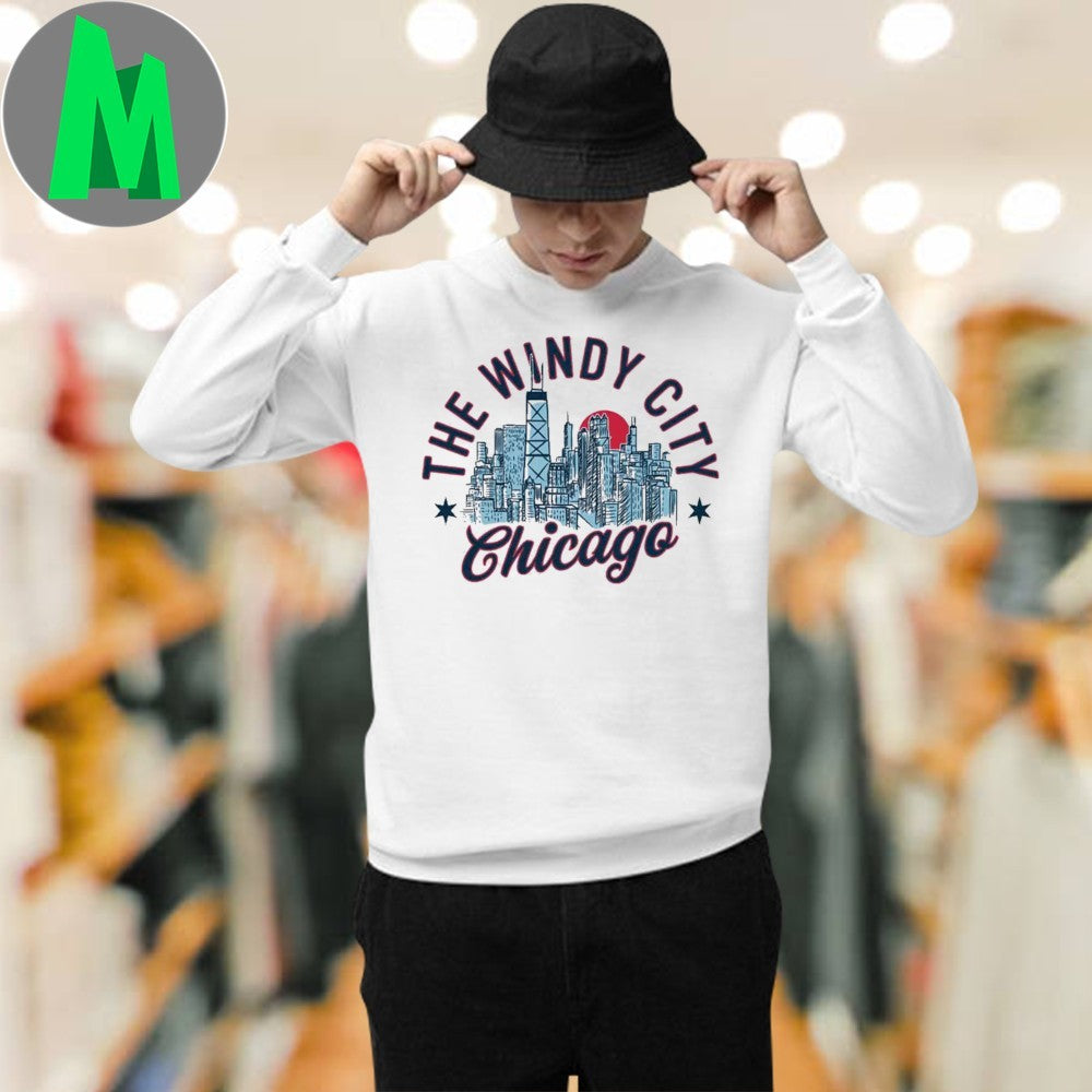 Chicago USA The Windy City Skyline T-Shirt City Graphic Tee