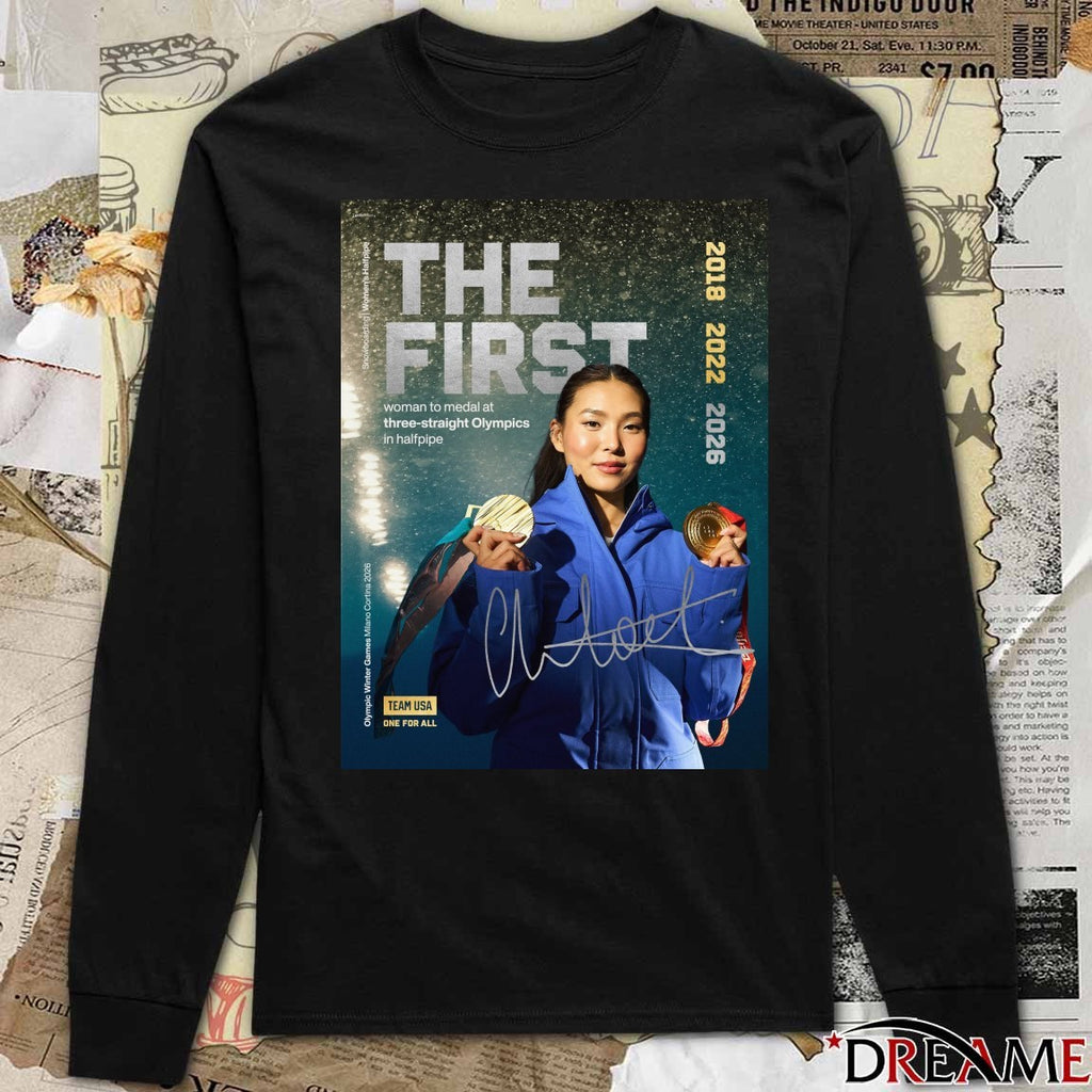 Chloe Kim The First Woman To Medal At Three-Straight Olympics In Halfpipe Signature Poster t-shirt