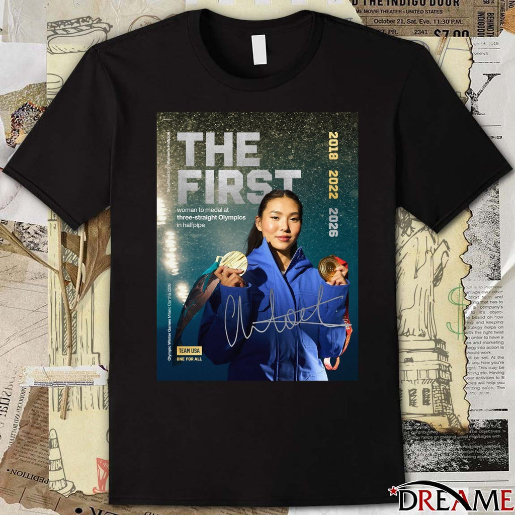 Chloe Kim The First Woman To Medal At Three-Straight Olympics In Halfpipe Signature Poster t-shirt