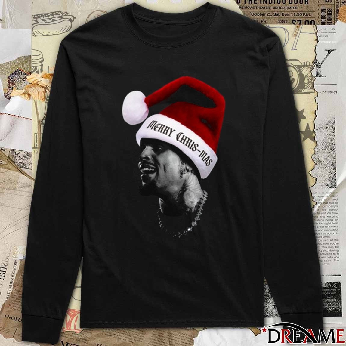 Chris Brown Merry Chris-Mas Big Head Merry Christmas 2025 t-shirt