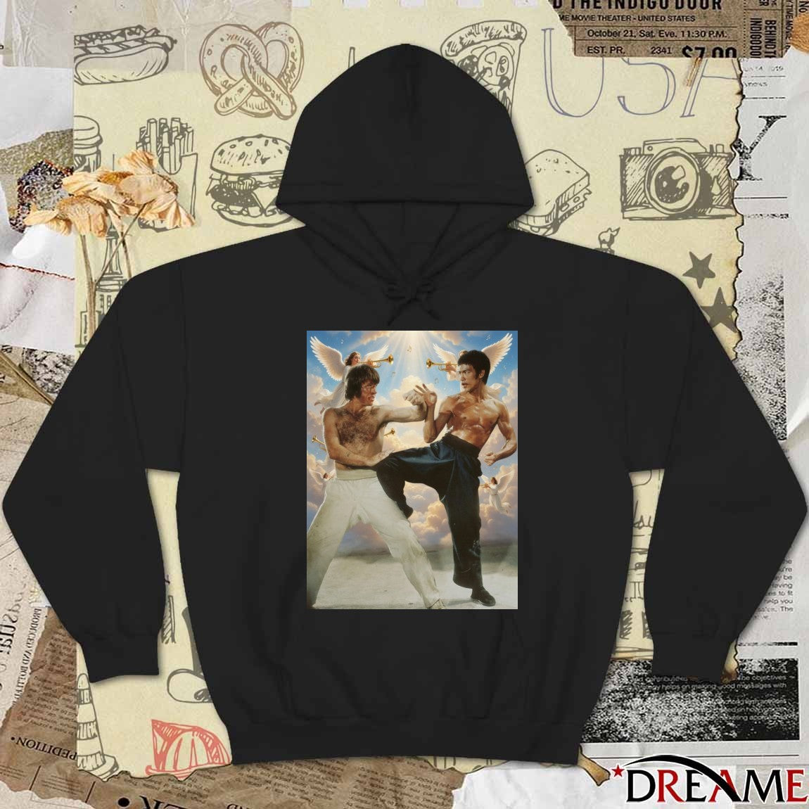 Chuck Norris gets his Rematch with Bruce Lee in Heaven 1940 – 2026 t-shirt