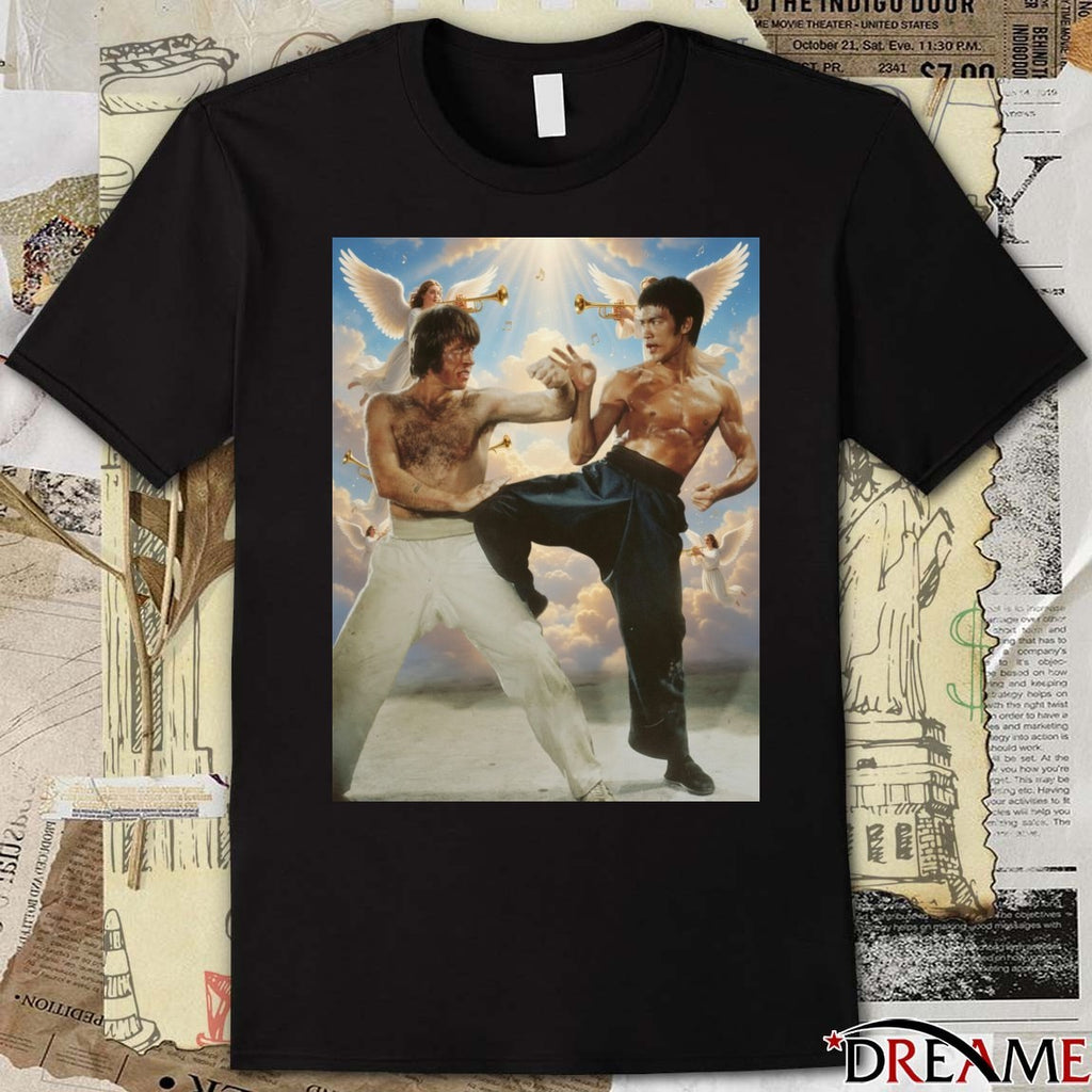 Chuck Norris gets his Rematch with Bruce Lee in Heaven 1940 – 2026 t-shirt