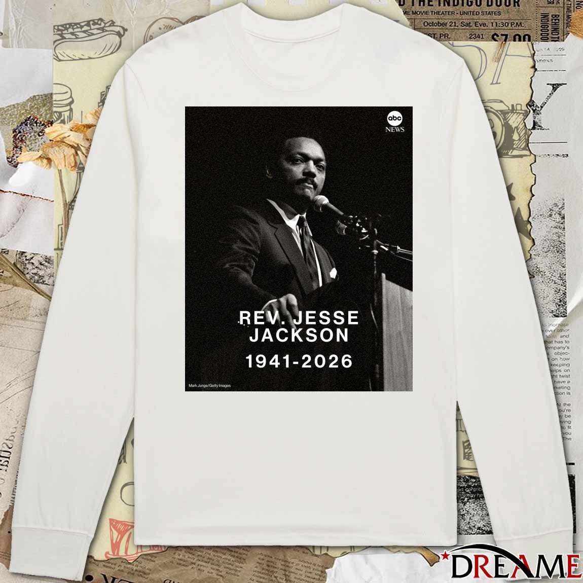 Civil rights icon and two-time presidential candidate Rev. Jesse Jackson 1941-2026 t-shirt