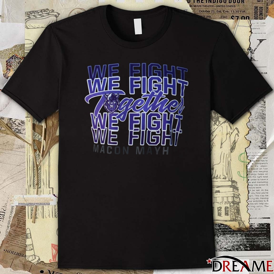 Clear The Benches We Fight Together Cancer Macon Mayhem t-shirt