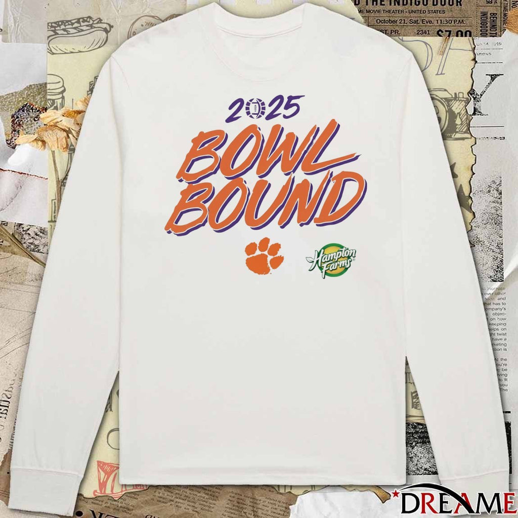 Clemson Tigers Football NCAA 2025 Bowl Bound Hampton Farms t-shirt