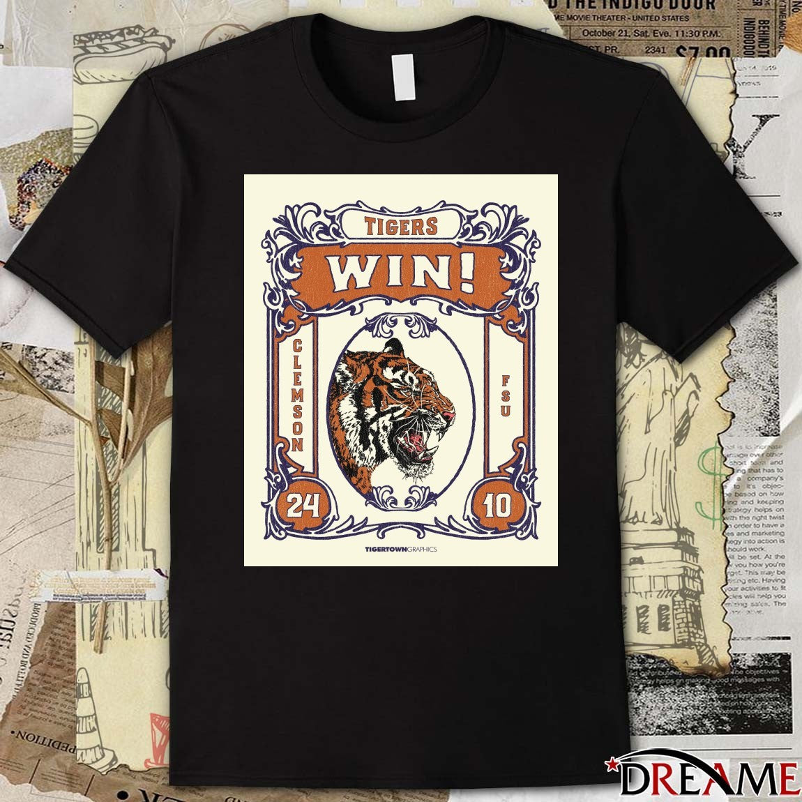Clemson Tigers Win 24 – 10 Florida State Seminoles Saturday, November 8, 2025 Poster t-shirt