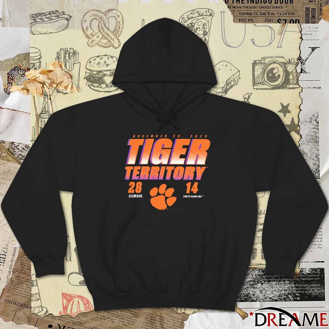 Clemson Tigers vs. South Carolina Gamecocks Tiger Territory November 28 2025 Score 28 – 14 t-shirt