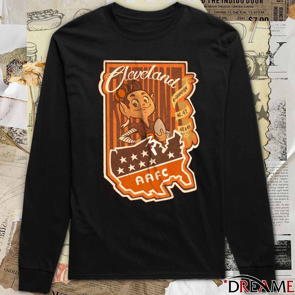 Cleveland Browns Football 4x AAFC Champion 1946, 47, 48 and 49 t-shirt